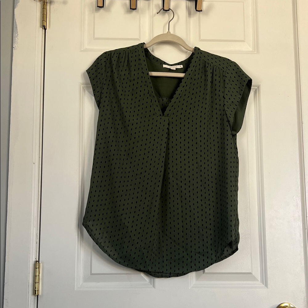 Fun 2 Fun Olive Green Blouse